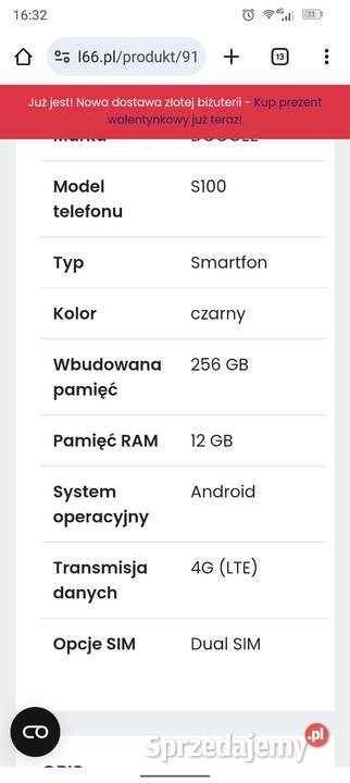 Sprzedam doogees100 Białystok sprzedam