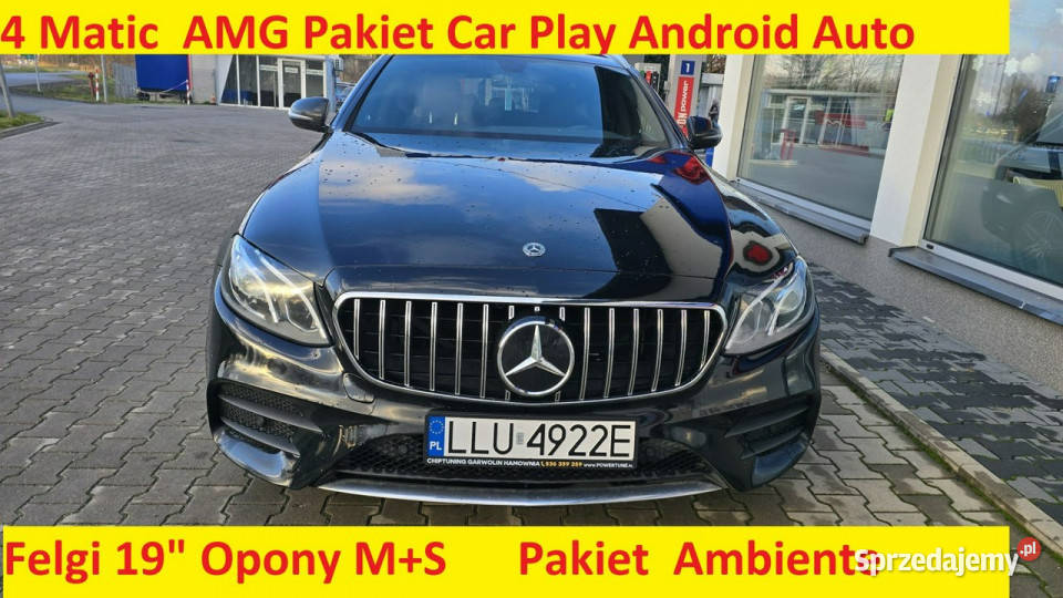 Mercedes E 220 AMG Pakiet 4 Matic Felgi 19 ew mazowieckie Karczew
