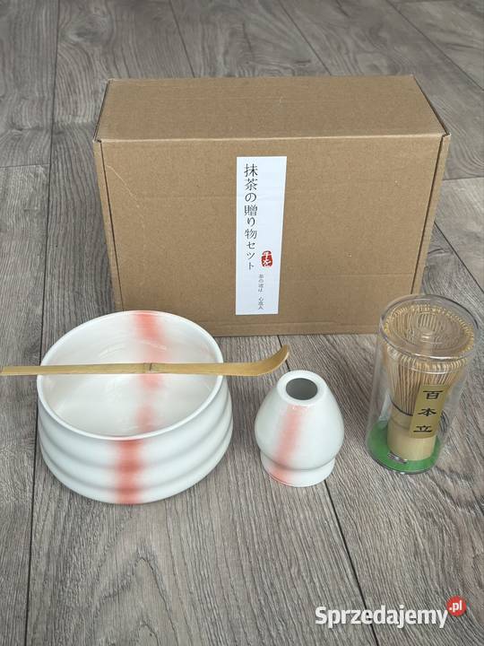 Białoróżowy zestaw matcha 4 elementy pomorskie Gdańsk