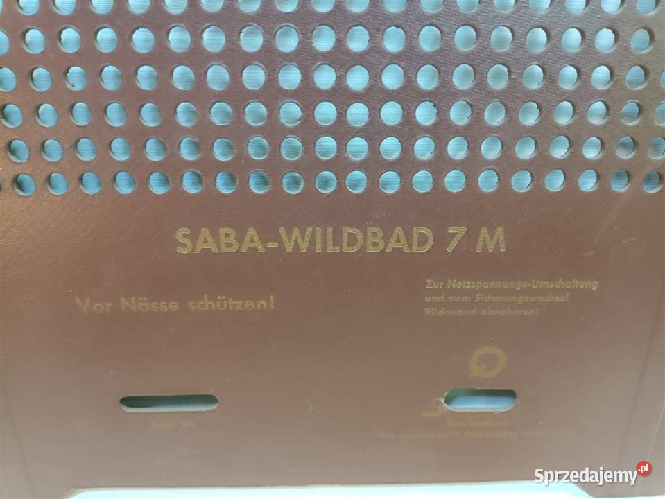 Saba Wildbad 7M tylna ścianka tył radia podkarpackie Tarnobrzeg