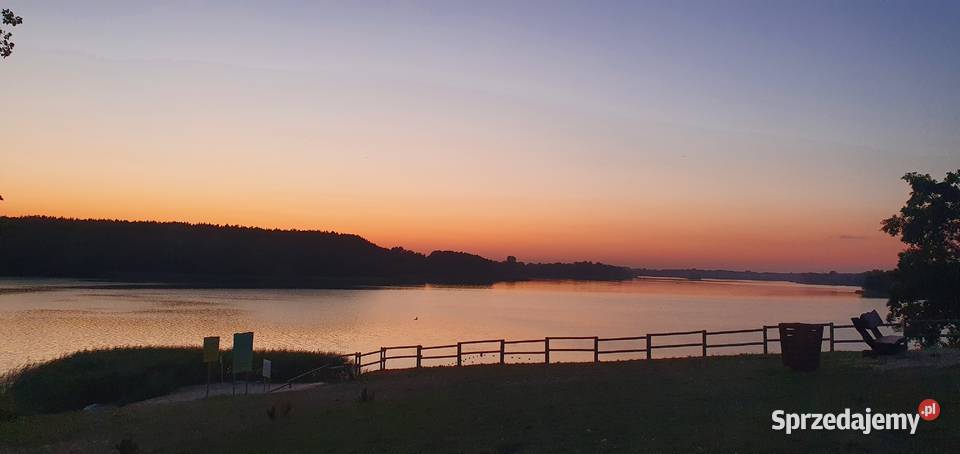 Domki domek z bala jeziorem Głuszyńskim plaży kujawsko-pomorskie Orle