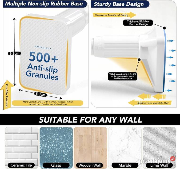 Deconovo Teleskopowy karnisz drążek do zasłony Myszyniec