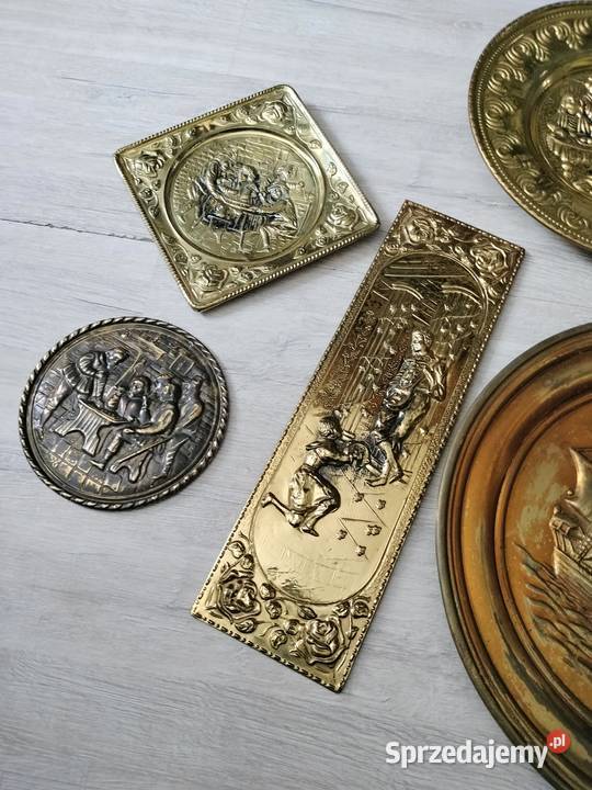 Talerze ozdobne miedziane metalowe miedzioryt Pozostałe Choszczno sprzedam