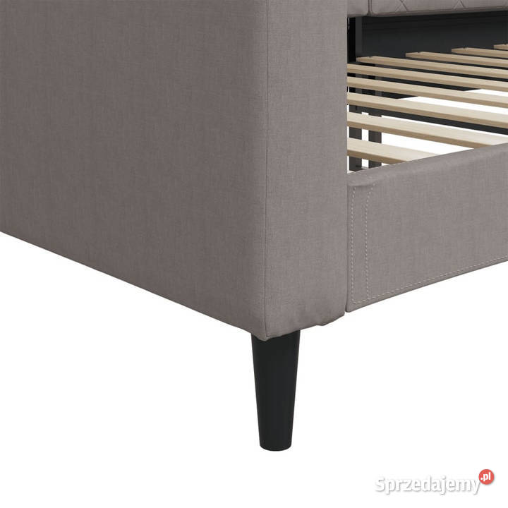Sofa z funkcją spania kolor taupe obita tkaniną 223cm Warszawa sprzedam