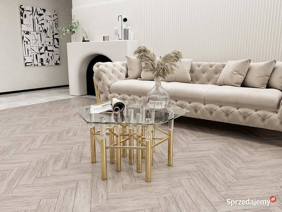 Stolik kawowy złoty ława Amaretto Premium Golkowice