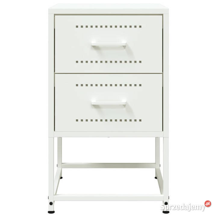 Szafki nocne 2 białe 36x39x605 stal WM846469 Warszawa