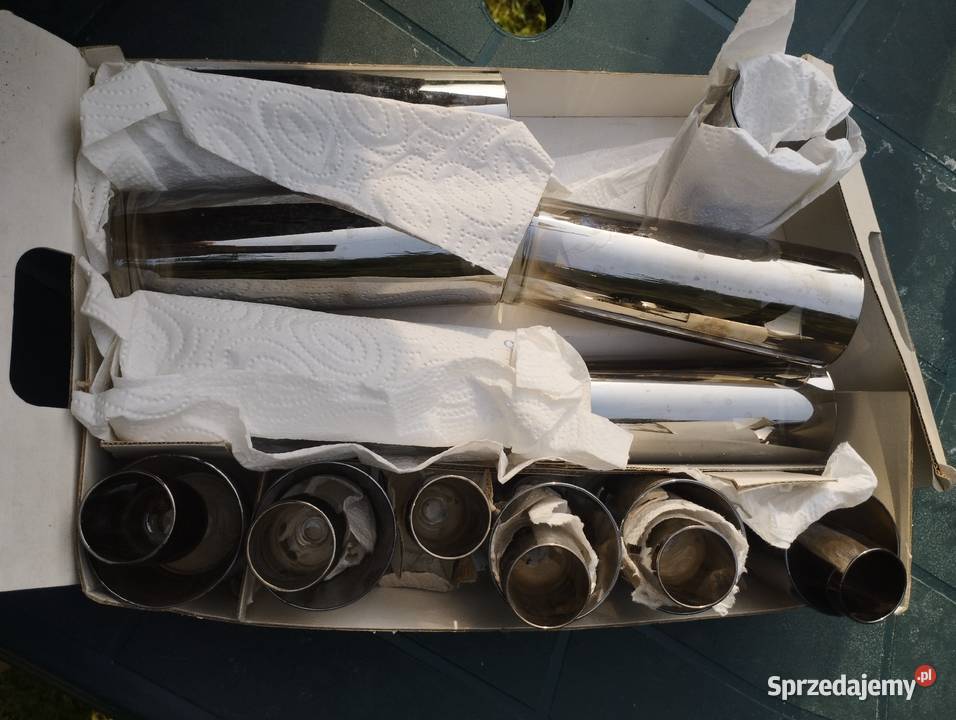 Komplet szklanek i kieliszków szkło dymione lata Kraków