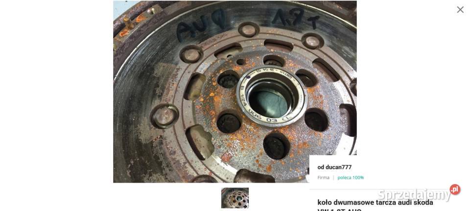 koło dwumasowe audi skoda VW 18T AUQ osobowe Jelcz-Laskowice