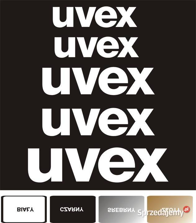 UVEX białe czarne srebrne złote naklejki na kask Kraków