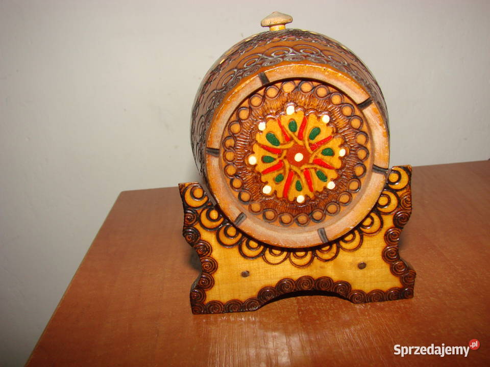 mała drewniana beczułka dekoracyjna Antyki, Sztuka, Kolekcje Pruszcz Gdański