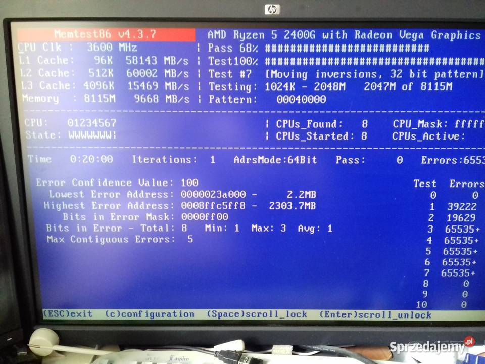 SK Hynix DDR4 8GB uszkodzonybłędy 2133MHz CL15 Bydgoszcz