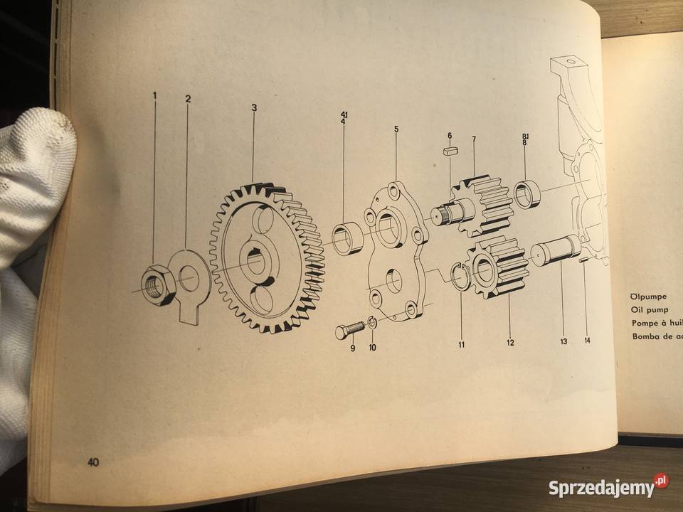 Dieselmotor 4 VD 145121 SRW Ersatzteilkatalog Antyki, Sztuka, Kolekcje wielkopolskie Łęczyca