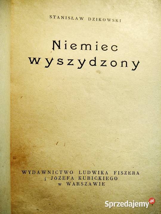 Niemiec wyszydzony satyra okupacyjna unikatowe mazowieckie Warszawa