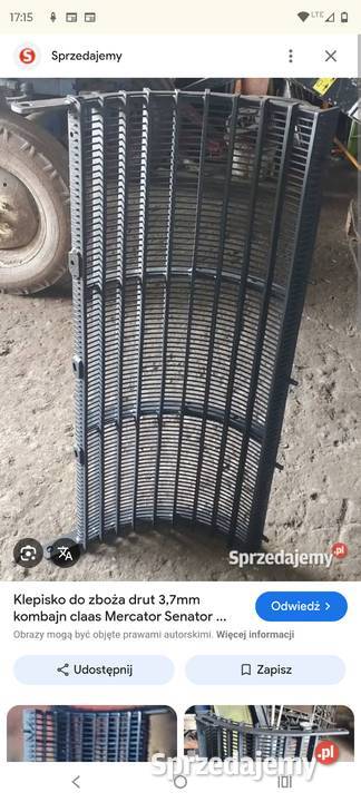 Klepisko do zboża Claas senator mercator Zamość