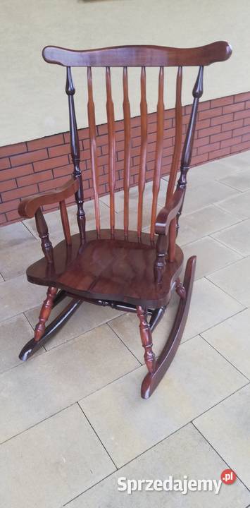 Fotel drewniany bujany na biegunach bujak Garwolin sprzedam