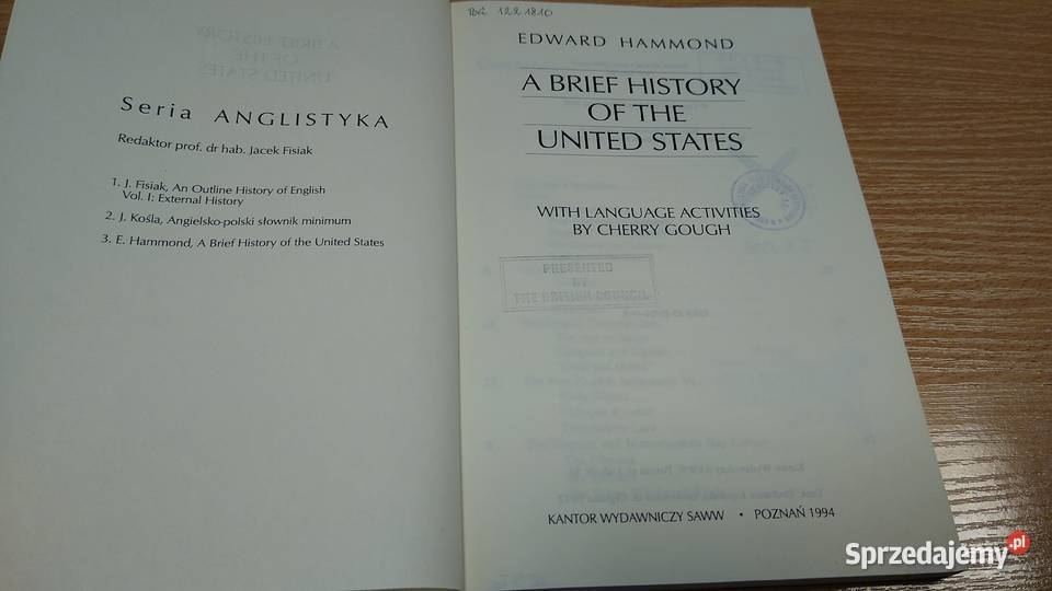 A brief history of the United States Edward pomorskie Gdańsk