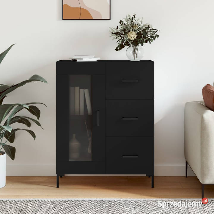 Szafka czarna 695x34x90 materiał drewnopochodny Warszawa