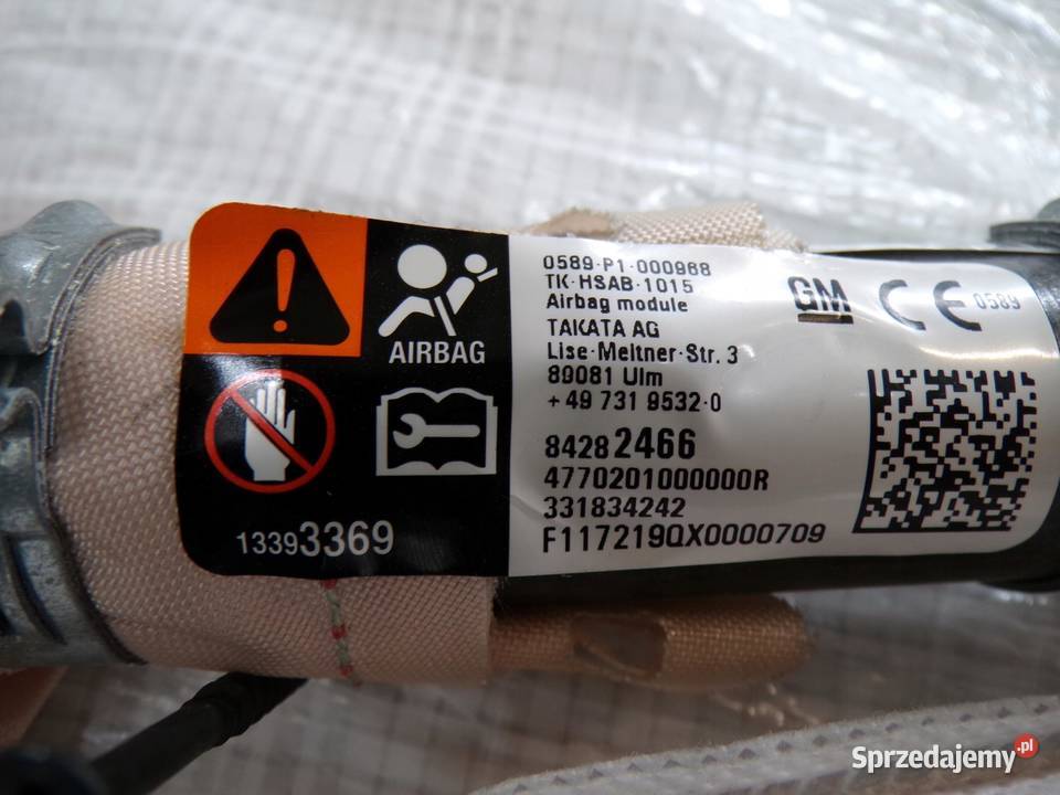 OPEL INSIGNIA B HB KURTYNA AIRBAG PRAWA 84282466