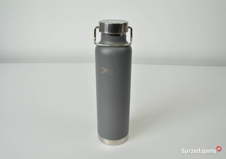 Termos Butelka 650 ml logo grawer 10 SZARY Leżajsk