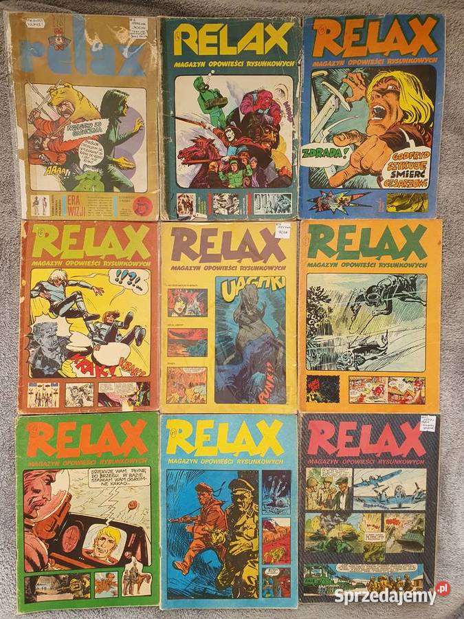 Magazyn Relax zestaw 25ciu numerów komiksy PRL Polskie pomorskie