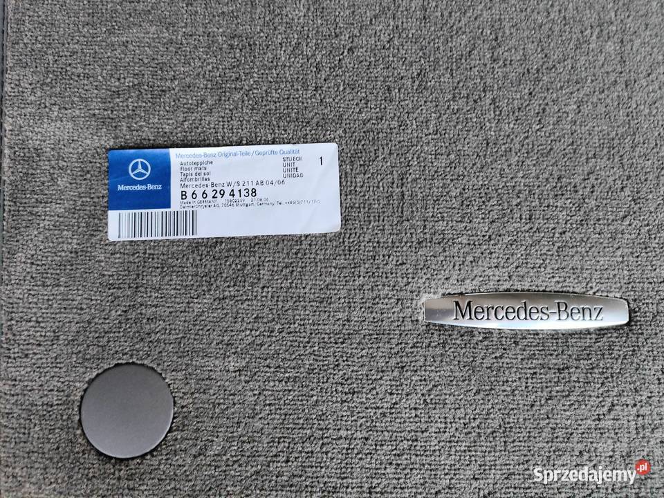 Oryginalne dywaniki welurowe Mercedes W211 S211 Bolewice