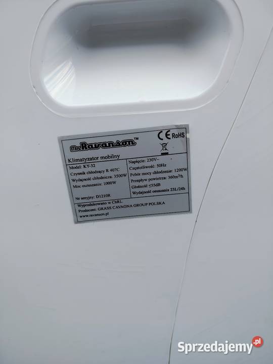 Klimatyzator przenośny Ravanson KY32 sprzedam