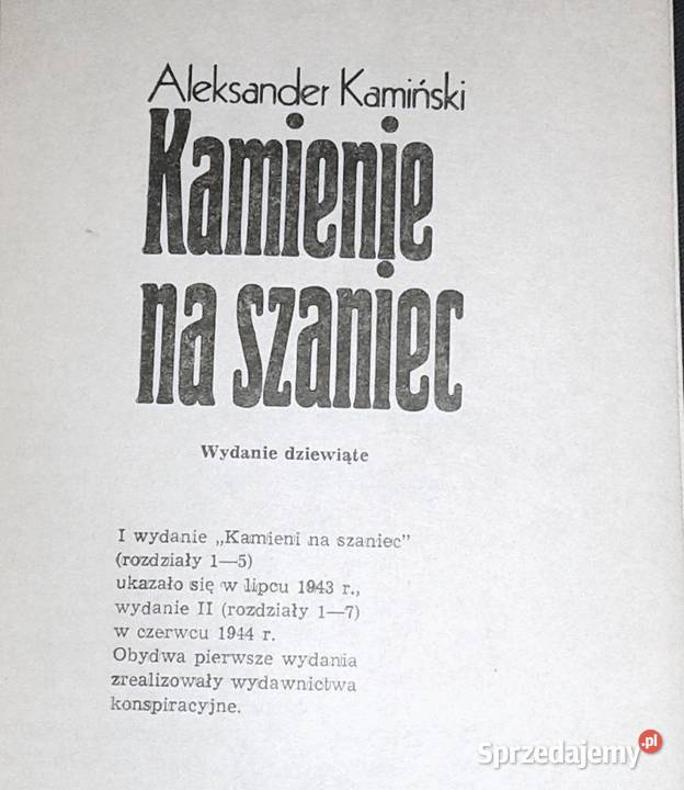 Kamienie na szaniec Aleksander Kamiński Chełm