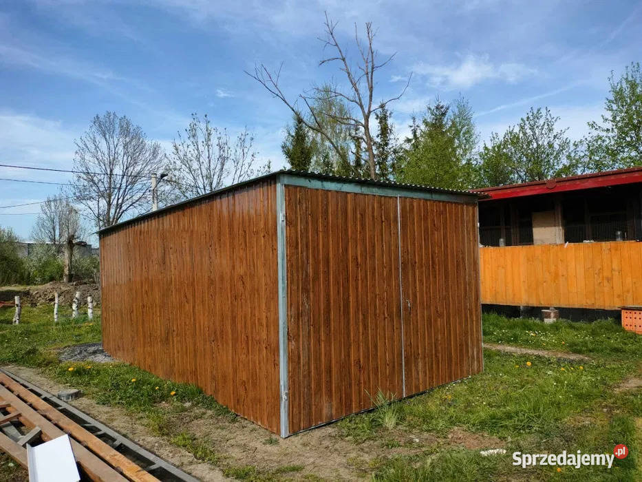 Garaż Blaszany DREWNOPODOBNY 3x5 NISKA Blaszak 15m2 Łódź