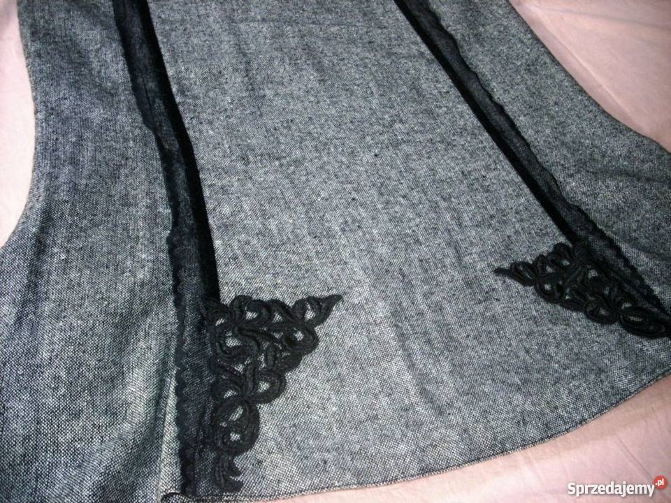 Spódnica Jesienna Tweed Koronka 30 M MIDI Nowy Sącz