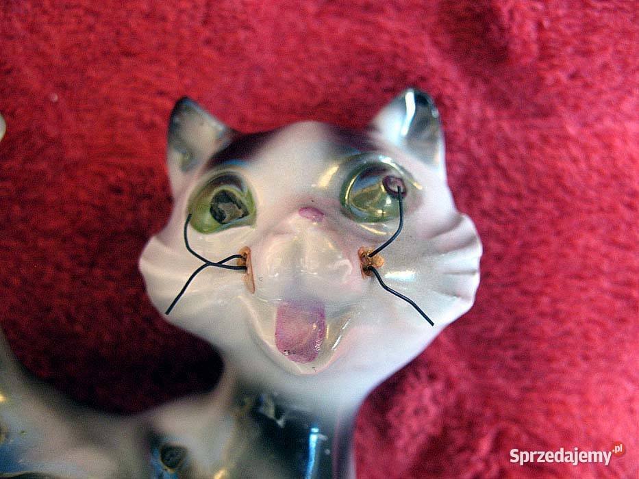 Kot szary kocur Figura GOEBEL 1246 porcelana 8 x Wyposażenie wnętrz Siedlce