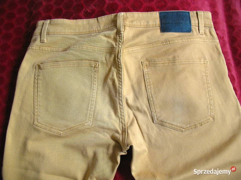 Spodnie żółte męskie W 36 L 34 pas 98 Casual Rozmiar XL Siedlce