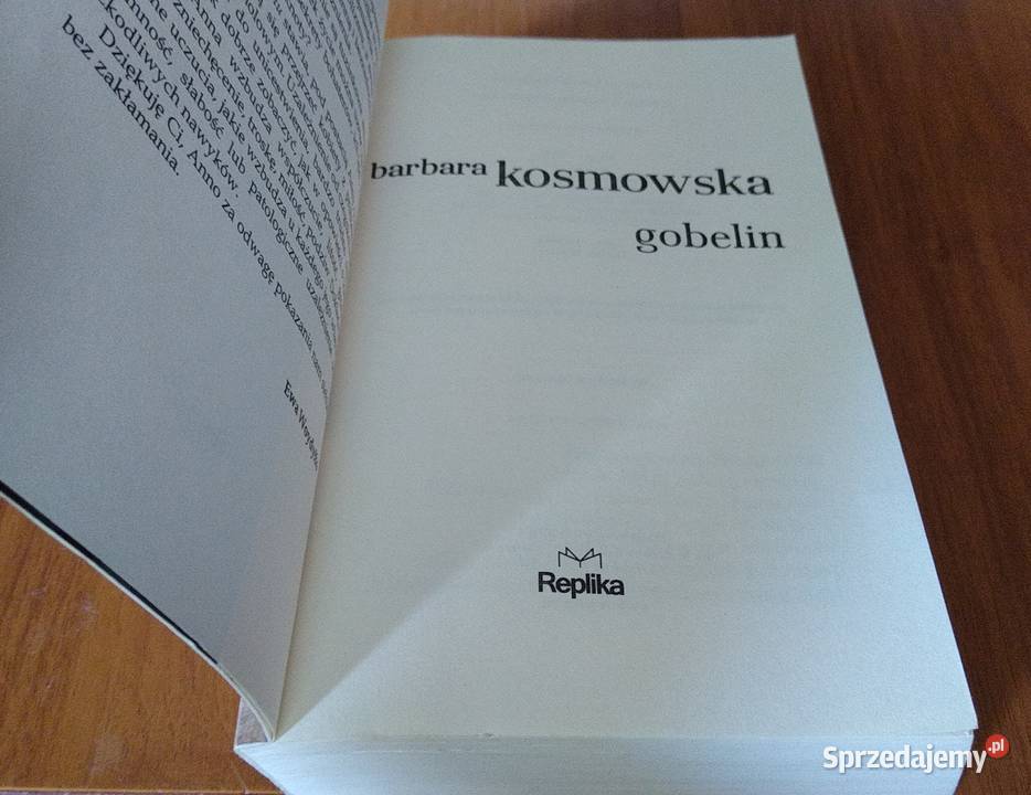 Gobelin Barbara Kosmowska Proza i poezja