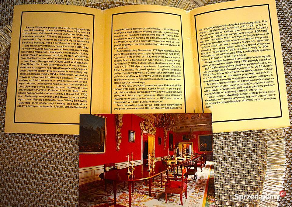 Pałac w Wilanowie 9 pocztówek w obwolucie 1979 Pocztówki i karty telefoniczne Chełmno