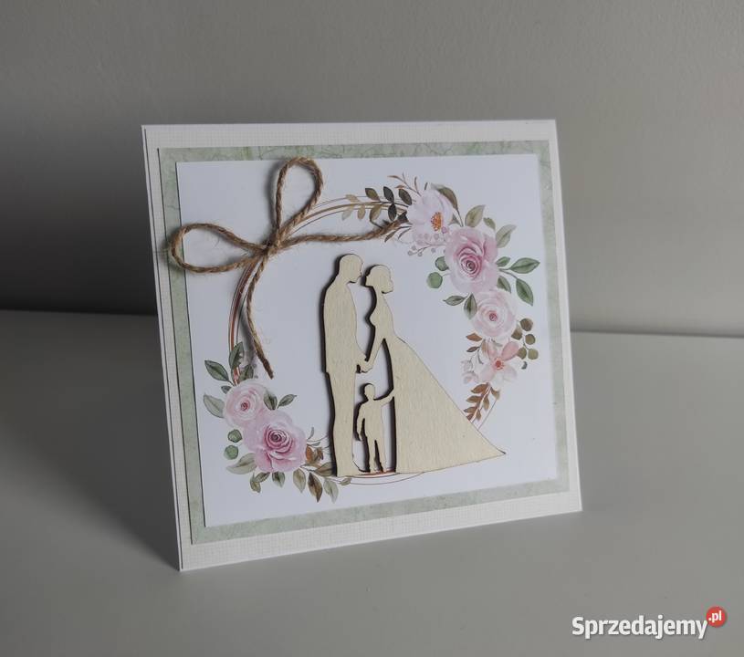 Kartka okolicznościowa ręcznie robiona na wianek Łódź