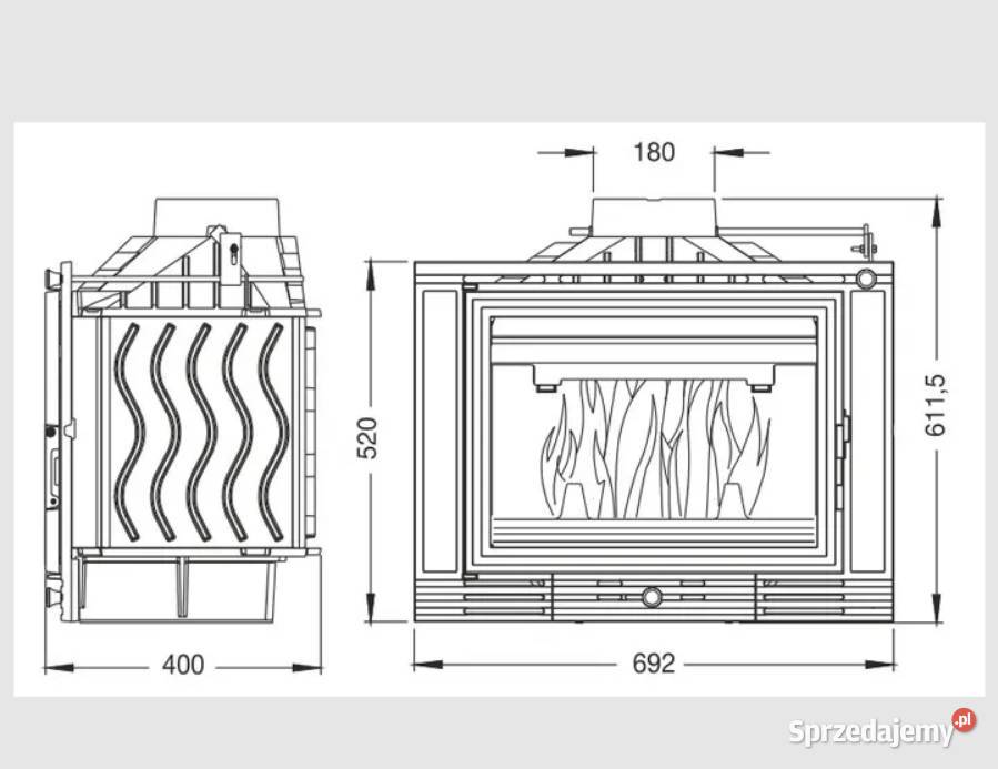 Wkład kominkowy UNIFLAM 700 ECO z szybrem Dom i Ogród