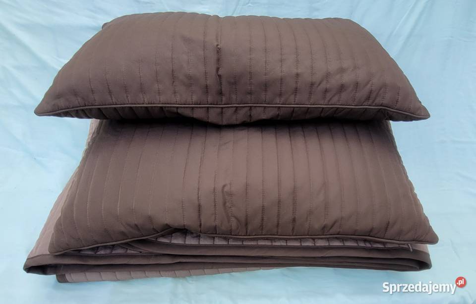 Narzuta brązowa 280x260 i 2 poduszki 60x40 Ikea brązowy mazowieckie Nadarzyn
