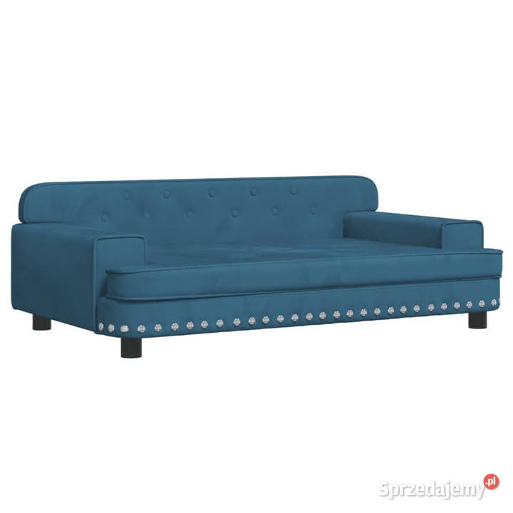 Sofa dzieci niebieska 90x53x30 aksamit WM3196279 Warszawa