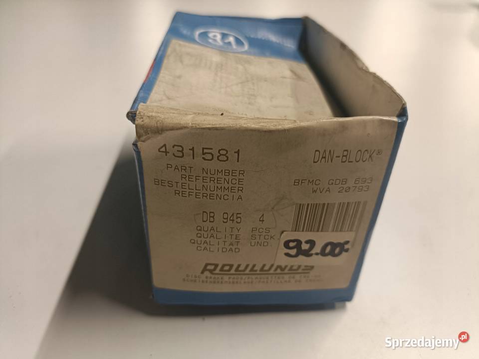 KLOCKI HAMULCOWE Ford Granada PRZEDNIE przód osobowe Chełm