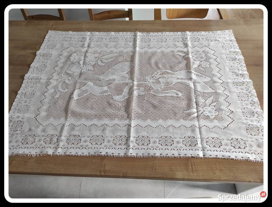 Prostokątny obrus zając wielkanoc ok 75 cmx 108 mazowieckie Płock