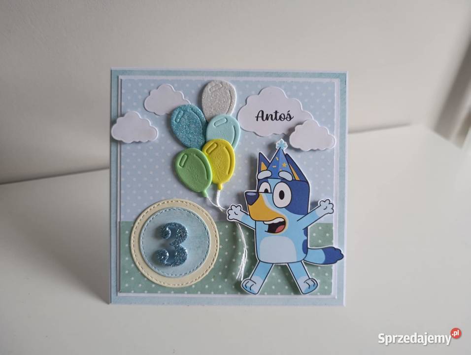 Personalizowana kartka urodinowa Bluey sprzedam