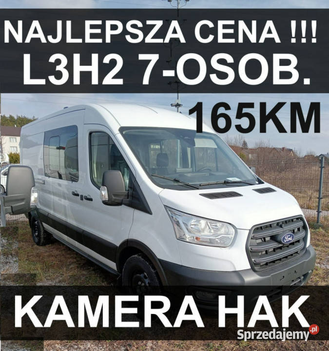 Ford Transit L3H2 165 Hak Brygadowy 7os Kamera Szczecinek