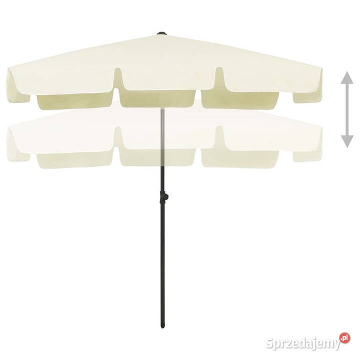 Parasol plażowy piaskowy żółty 200x125 WM314727 mazowieckie Warszawa