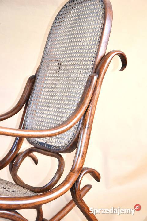 Fotel gięty bujak Thonet początek XX w unikat Warszawa