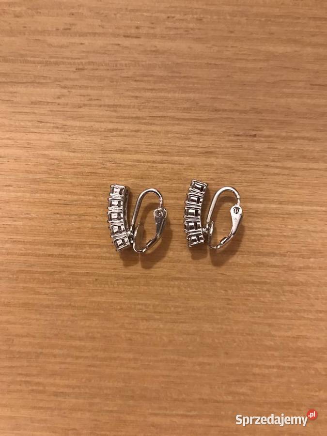Klipsy ze srebra z cyrkonią srebro mazowieckie Warszawa