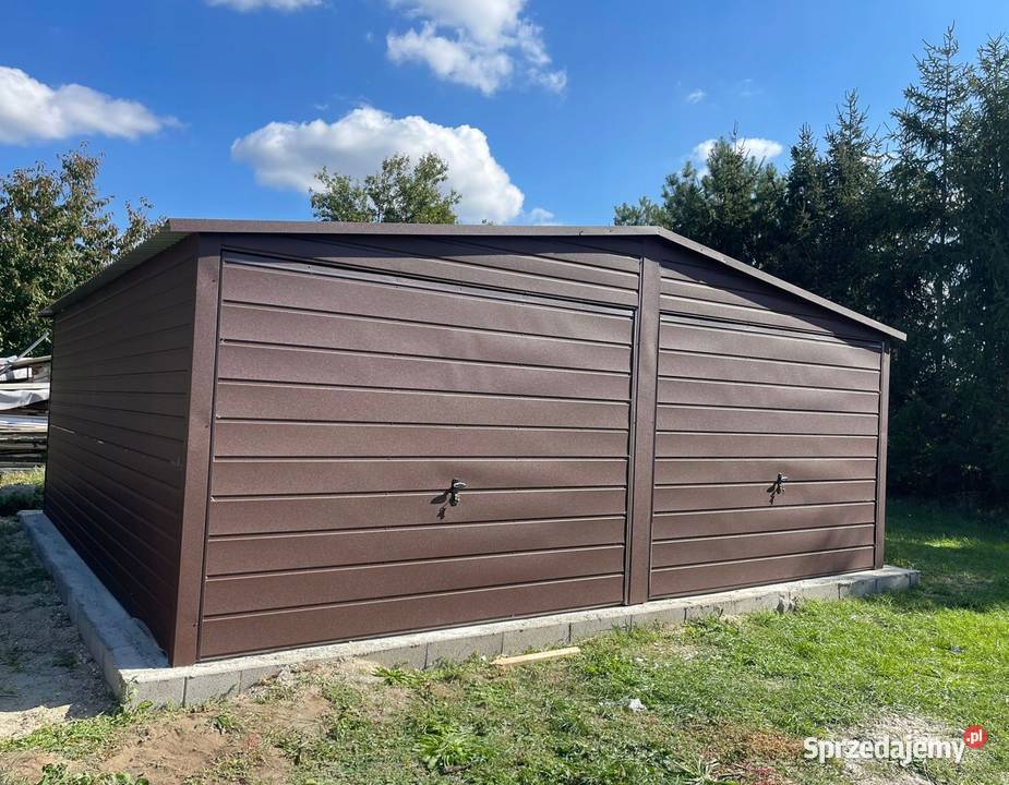 Garaż blaszany 6x5 RAL dwustanowiskowy Jodłownik