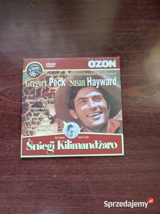 Śniegi Kilimandżaro płyta DVD film stare kino Kielce