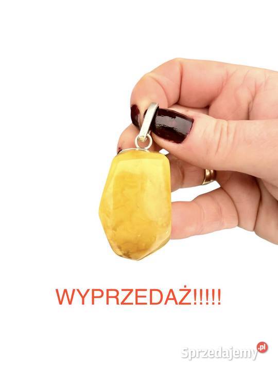 WYPRZEDAŻ wisior srebro 925 bursztyn bałtycki Wisiorki Pomlewo