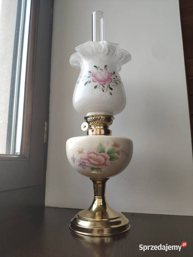 Stara francuska sygnowana porcelanowa lampa małopolskie Kraków