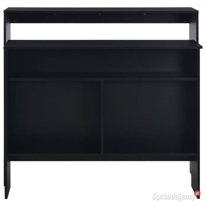Stół barowy z 2 blatami czarny 130 x 40 x 120 Warszawa