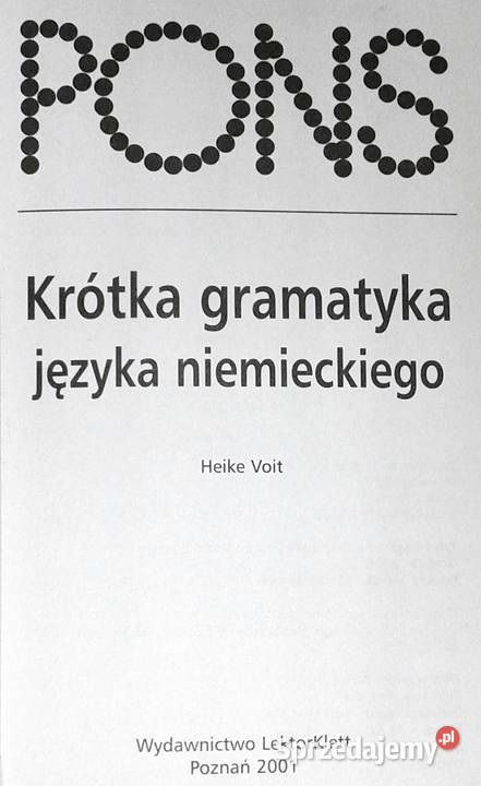 Krótka gramatyka języka niemieckiego PONS Heike